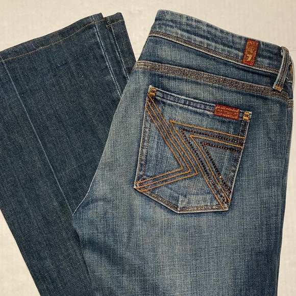 NWOT 7 for all mankind Flynt Swarovski crystals jeans size 29 - Picture 2 of 13
